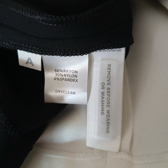 Ann Taylor LOFT Dress Size 10 Sheath Ponte Black White Color Block Zip Back - Picture 8 of 8